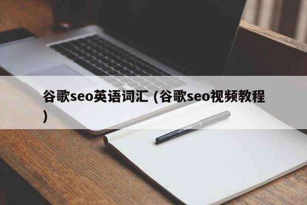 谷歌seo英语词汇 (谷歌seo视频教程)